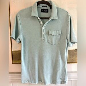 PENGUIN Original By Munsingwear Terry Polo Shirt Light Blue Heritage Slim SM